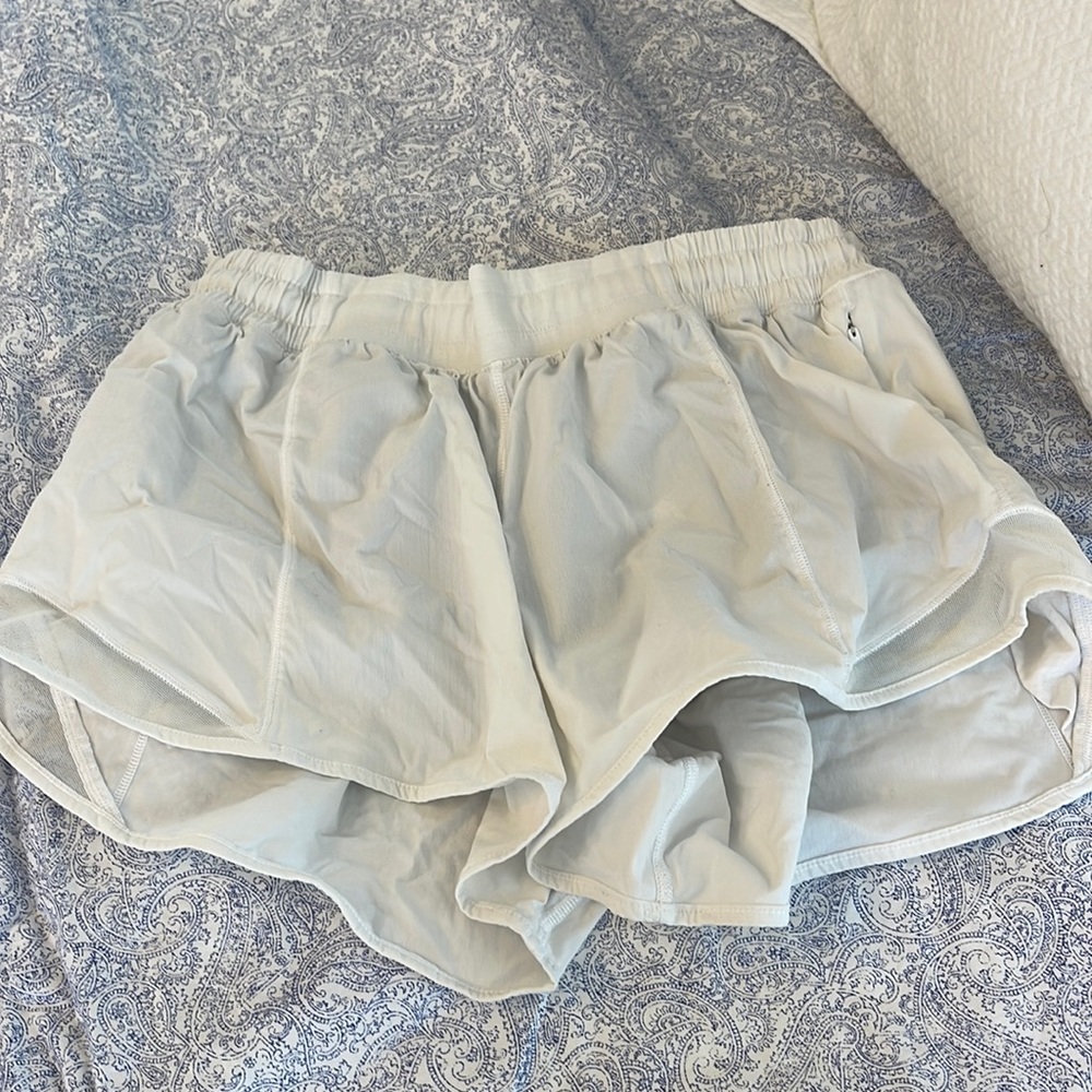White lululemon size 10t (4 inch) Hotty Hot high-rise shorts